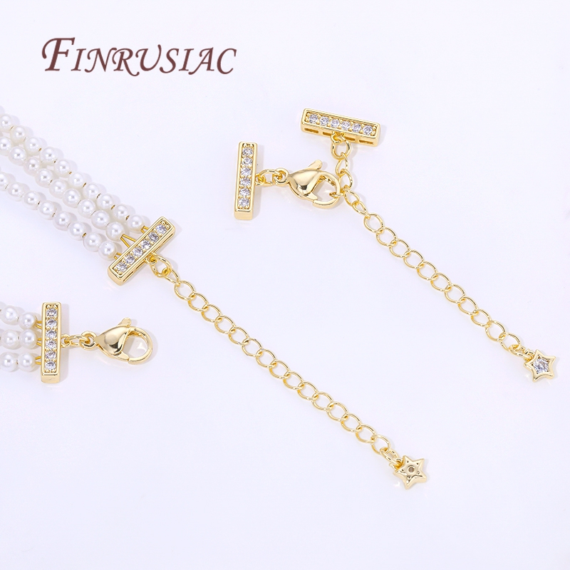 18K Gold Plated 3-row Pearl Ne - Pearl Trim Chain ulasan dan harga