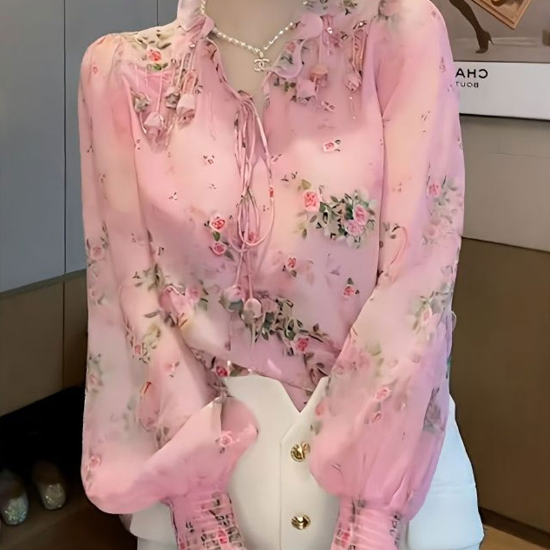 Korean Broken Flowers Printed  - Tassel Fringe Trim ulasan dan harga