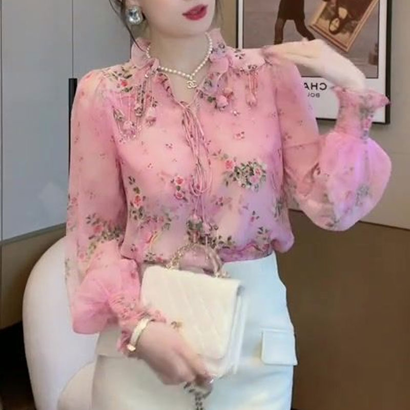 Korean Broken Flowers Printed  - Tassel Fringe Trim ulasan dan harga