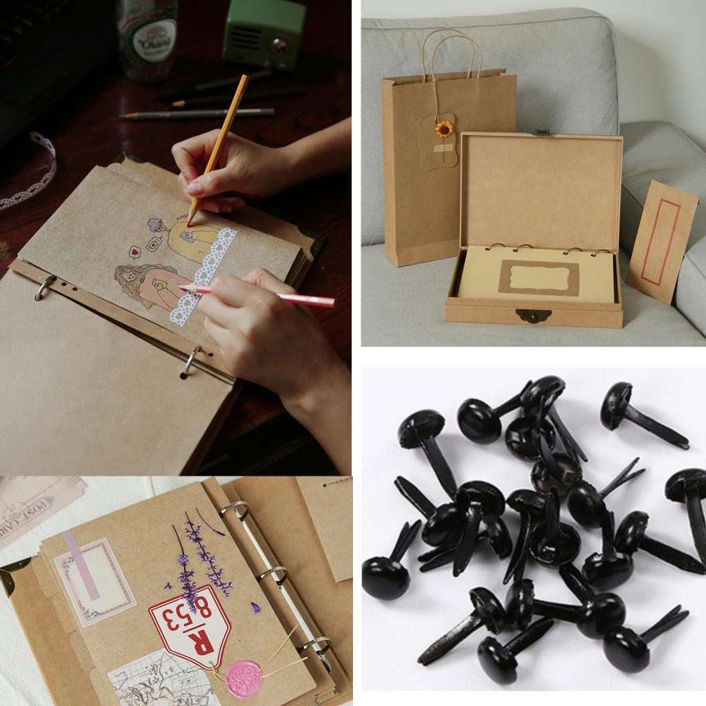 Metal Brad Silver Shaped Mini  - Embellishments For Scrapbooking ulasan dan harga