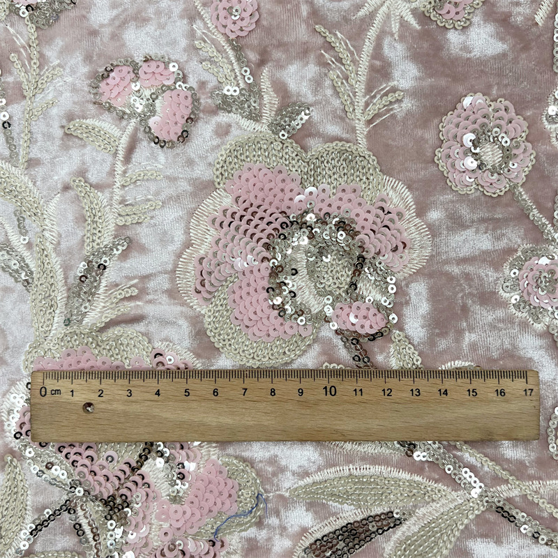 130cm Wide New Arrival Velvet  - Embellish Knit ulasan dan harga