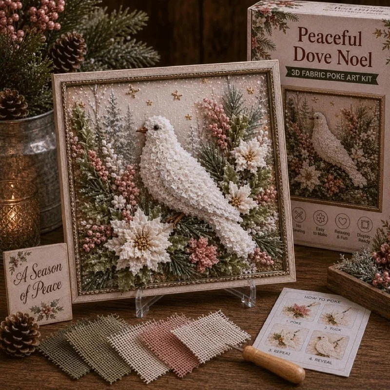 Vintage Christmas Fabric Poke  - Embroidery Craft ulasan dan harga