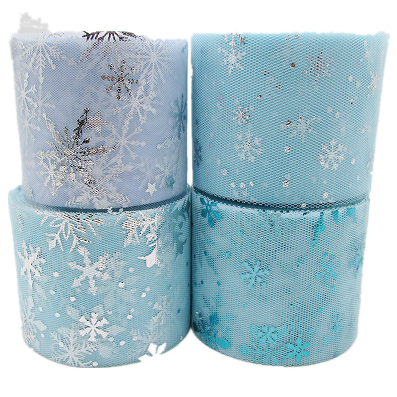 6cm*25yds Organza snow flower  - Organza Ribbon Spool ulasan dan harga
