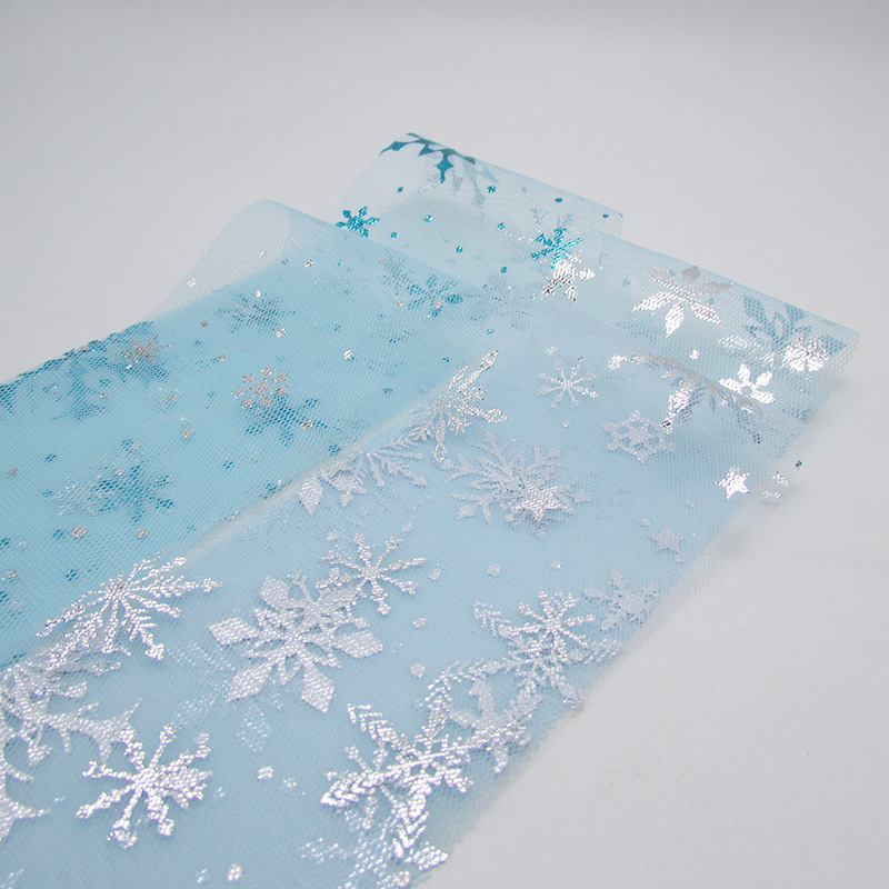 6cm*25yds Organza snow flower  - Organza Ribbon Spool ulasan dan harga