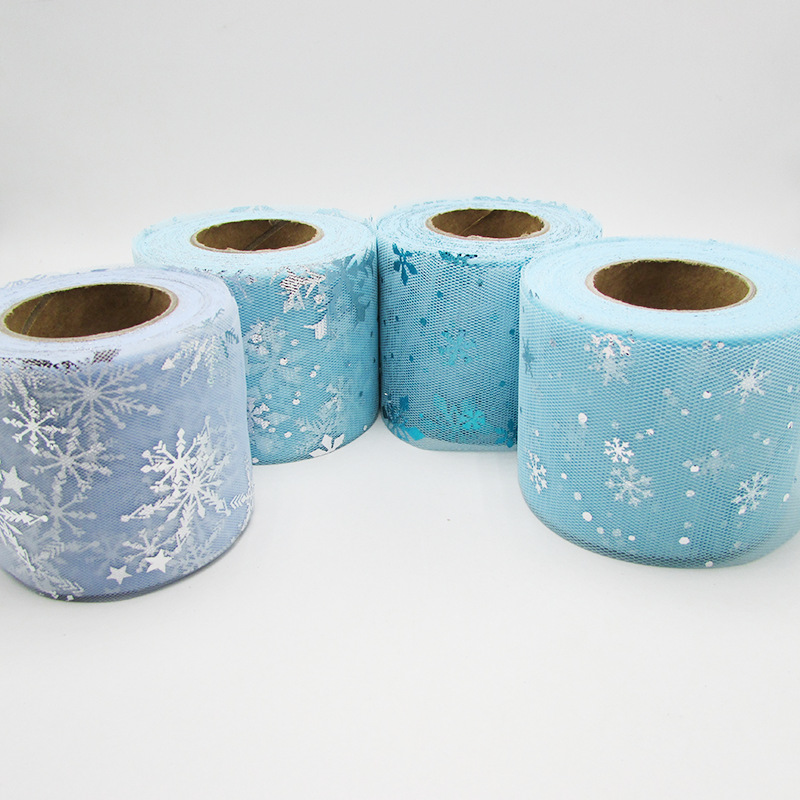 6cm*25yds Organza snow flower  - Organza Ribbon Spool ulasan dan harga