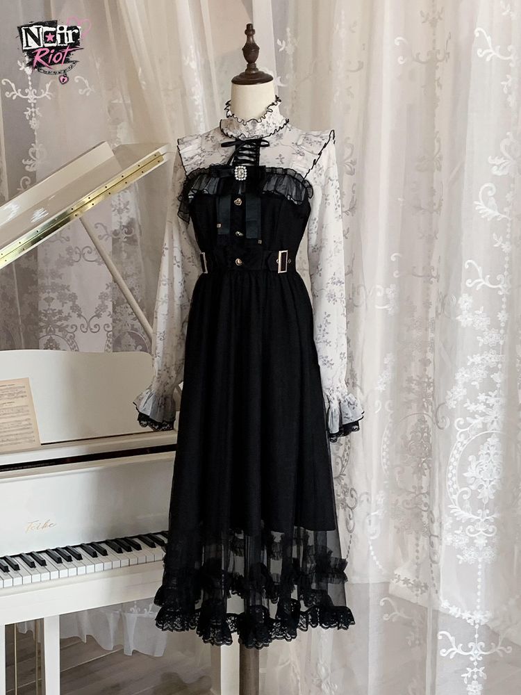 French Vintage Lolita Dress Wo - Elastic Lace Trim ulasan dan harga