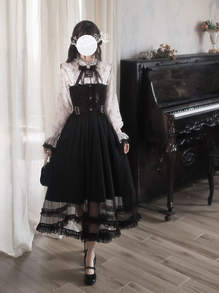 French Vintage Lolita Dress Wo - Elastic Lace Trim ulasan dan harga