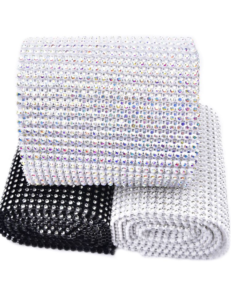 24 Rows Crystal Diamond Mesh T - Crystal Mesh Fabric ulasan dan harga